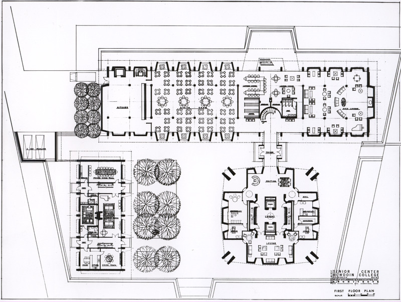 Coles Tower First Floor Architect s Floor Plan Bowdoin College 